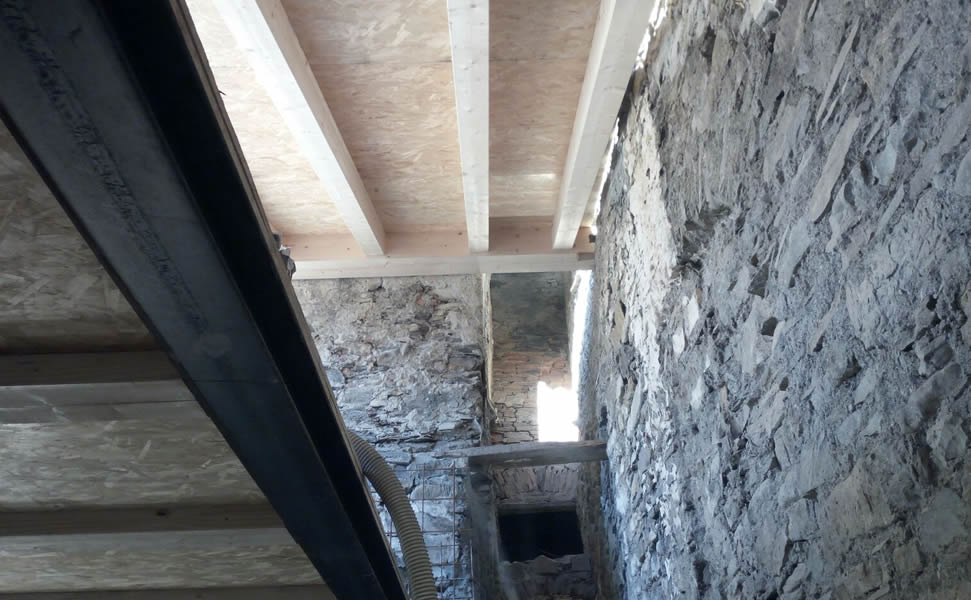 Immagine di un solaio in legno